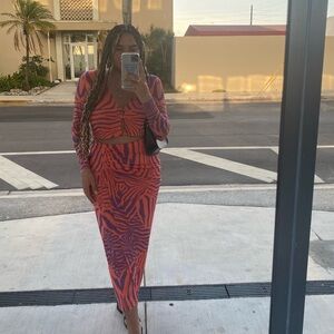 AFRM Dita Mesh Midi Skirt